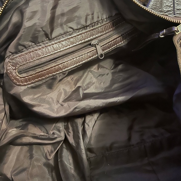 African Springbok Fur Women's Large Satchel Brown Shoulder Bag - Picture 9 of 11